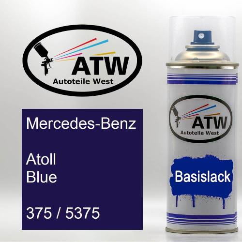 Mercedes-Benz, Atoll Blue, 375 / 5375: 400ml Sprühdose, von ATW Autoteile West.